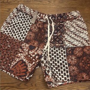 J Crew Wallace & Barnes Men's Batik Patchwork Dock Shorts New L